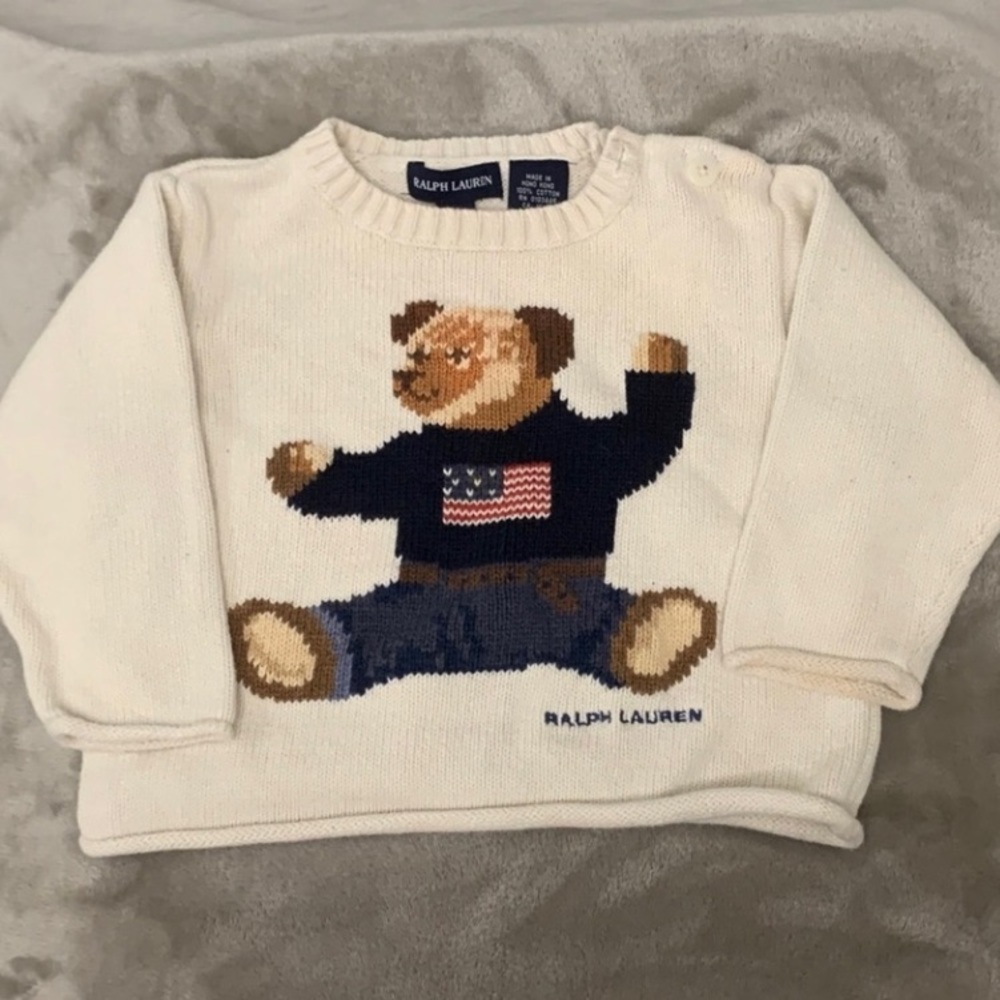 Polo Bear Ralph Lauren Baby Knit Sweater (12m-24mm)